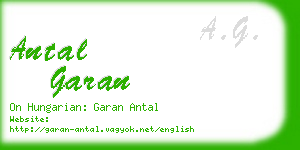 antal garan business card